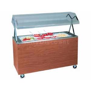 Vollrath R3877660 60" Mobile Refrigerated Cold Food Station w/ Lights Cherry