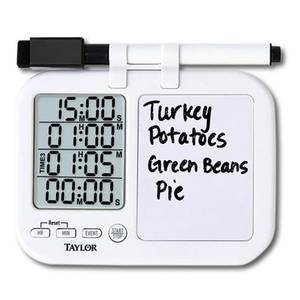 Taylor Precision 5849 Quad Timer with Whiteboard & Dry Erase Pen