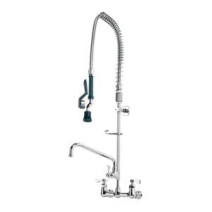 Krowne Metal 17-109WL 8" Pre-Rinse Faucet Wall Mt LOW LEAD Add-On-Faucet 12" Spout
