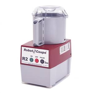 Robot Coupe R2B 3 Quart Gray Food Cutter Mixer w/ Stainless S Blade 1HP