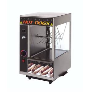 Star 174SBA Hot Dog & Bun Broiler w/ Spike Wheel & 24 Dogs/12 Buns Cap.
