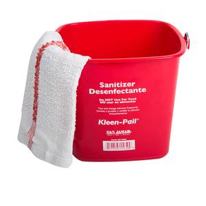 San Jamar KPP97RD Kleen-Pail 3 Quart Bucket Red NSF