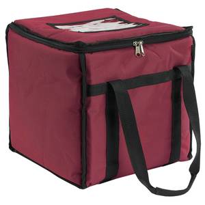 San Jamar FC1212-MRN 12"x12"x12" Insulated Food Carrier Burgundy