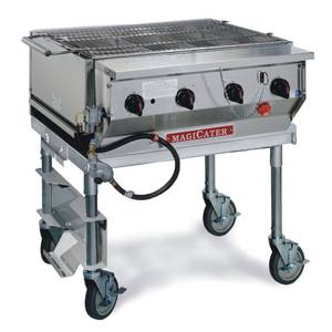 Magikitch'n MCSS-30 30" S/S Magicater Transportable Gas Grill w/ 20 Lb. Holder