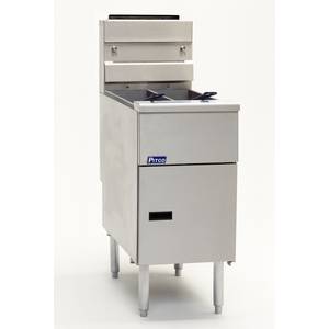 Pitco SE14T 50LB. Electric Twin Vat Solid State Deep Fryer