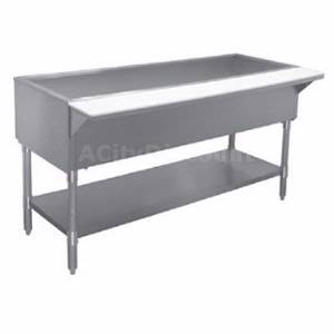 APW Wyott CT-5S 79" Stationary Cold Well Buffet Table Stainless Undershelf