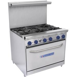 Bakers Pride 36-BPV-6B-S30 Heavy Duty Vantage Series 6 Burner Range w/ 30" Oven