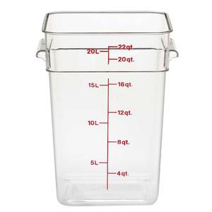 Cambro 22SFSCW135 22 Qt Food Storage Container Square Clear