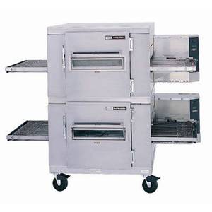 Lincoln 1400-2G 78" Gas Double Stack Conveyor Oven Package Digital
