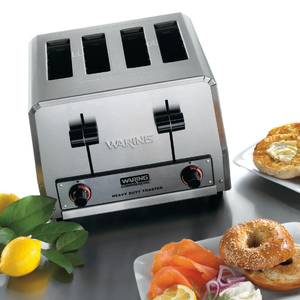 Waring WCT825 4 Slot Bagel Heavy Duty Toaster 380 Slices per Hour