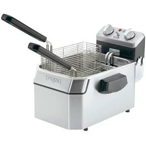 Waring WDF1000 10lb Electric Countertop Fryer Stainless w/ Timer 120v