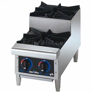 Star 602HD-SU Star-Max 2 Burner 44kBTU Step-Up Countertop Gas Hot Plate