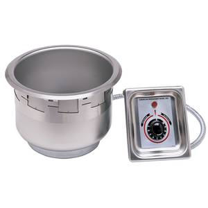 APW Wyott SM-50-11D 11 Quart Round Drop-In Soup Well Warmer w/ EZ Lock & Drain