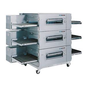 Lincoln 1600-FB3G 80" Triple Stack Gas FastBake Impinger Conveyor Oven Package