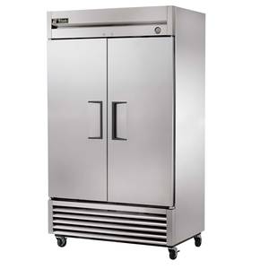 True T-43-HC 43 Cu.ft Commercial Reach-In Cooler 2 Solid Doors Stainless