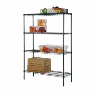 Focus Foodservice FK183674GN 18"x36"x74" Four-Tier Green Epoxy Shelving Kit