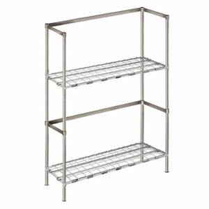 Focus Foodservice FBKR186054 18"x60"x54" Two-Shelf Chrome Beer Keg Rack