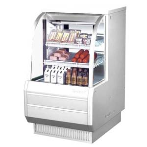 Turbo Air TCDD-36H-W(B)-N 36.5in High Profile Deli Case Cooler Curved Glass 2 Shelves