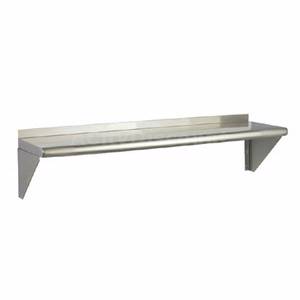Focus Foodservice FWSSS1224 12"x24" Stainless Steel K/D Wall Shelf Kit