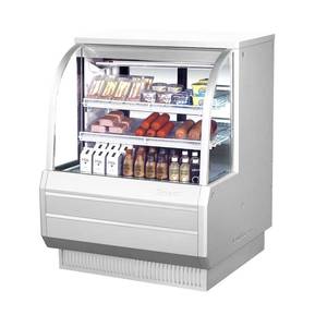 Turbo Air TCDD-48H-W(B)-N 48.5in High Profile Deli Case Cooler Curved Glass 2 Shelves