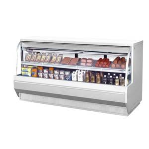 Turbo Air TCDD-96L-W(B)-N 96.5" Low Profile Deli Case Cooler Curved Glass 2 Shelves