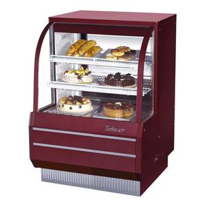 Turbo Air TCGB-36DR-W 36.5in Dry Bakery Display Case Non-Refrigerated Curved Glass