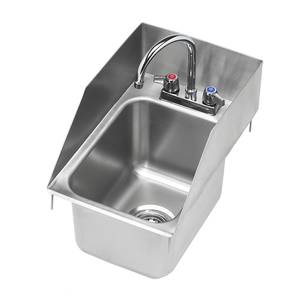 Krowne Metal HS-1220 12"x18" Drop-In Hand Sink w/ 6" Gooseneck Deck Mount Faucet