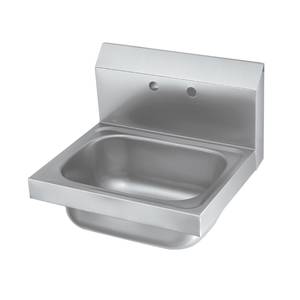 Krowne HS-6 16" Wide Hand Sink Stainless w/ 4" O.C. Faucet Holes NSF