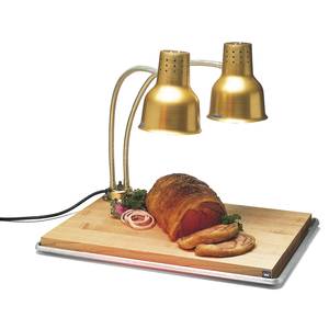 Carlisle HL8285GB21 Carving Station 16" x 24" Board w/ Dual Gold Heat Lamps