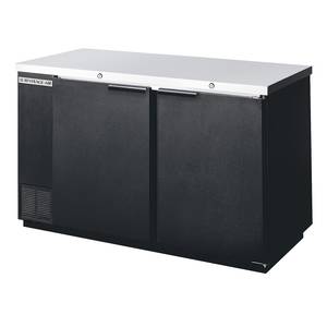 Beverage Air BB68HC-1-B 69" Two-Section Backbar Cooler W/ S/S Top & Black Ext.