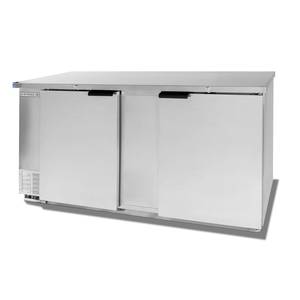Beverage Air BB68HC-1-S 69" Two-Section Backbar Cooler W/ S/S Exterior