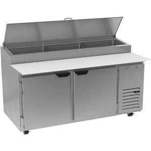 Beverage Air DP67HC 67in Two Section Refrigerated Pizza Prep Table