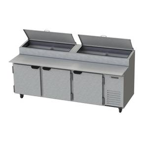Beverage Air DP93HC 31.5 CuFt 93" Three Section Refrigerated Pizza Prep Table