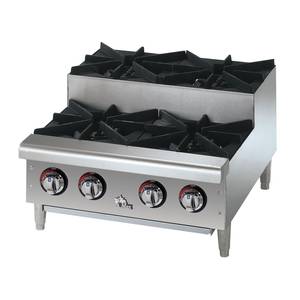Star 604HF-SU Star-Max 4 Burner 100kBTU Step-Up Countertop Gas Hot Plate