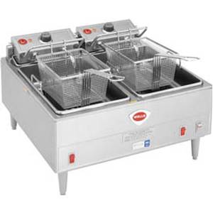 Wells F-85 Countertop High Watt Dual Pot 30lb Electric Deep Fryer