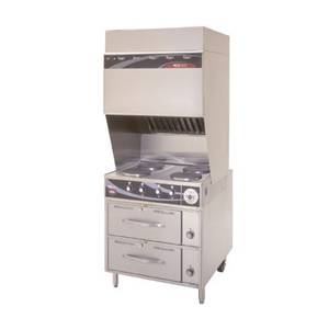 Wells WV-4HFRW Ventless Range w/ Drawer Warmers & 4 French Style Hot Plates