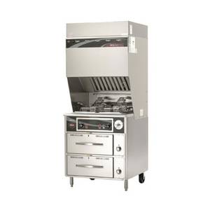 Wells WVF-886RW Ventless Electric Dual Fryer w/ Auto-Lifts, 2 Drawer Warmer