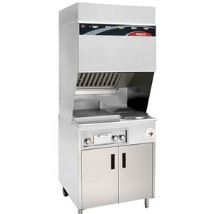 Wells WV-2HSG Ventless Range w/ Cabinet Base, Griddle & Spiral Burners