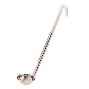 Browne Foodservice 994112WH 1.5 Oz. Serving Ladle Stainless 11" Long w/ White Handle