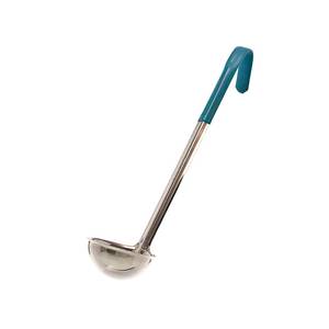 Browne Foodservice 9946TL 6 Oz. Serving Ladle Stainless 13" Long w/ Teal Handle