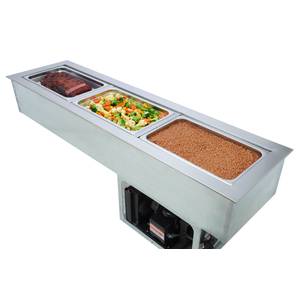 Wells HRCP-7300SL Built-In Slim Line 3-Bay Hot & Cold Counter Food Well