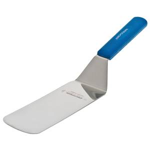 Dexter Russell S286-8H-PCP Sani-Safe Stainless Steel 8"x3" Turner with Cool Blue Handle