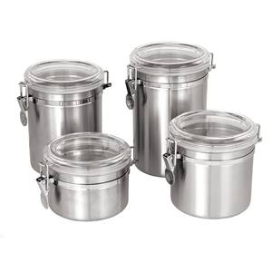Update International CAN-7AC 55oz Stainless Steel Food Storage Canister w/ Plastic Lid
