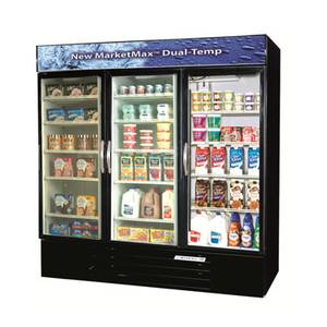 Beverage Air MMRF72-1-*-LED 72 CuFt MarketMax Dual-Temp Reach-In Merchandiser w/ LED's