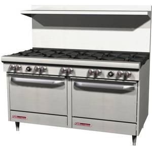 Southbend S60AA S-Series 60" Gas 10 Burner Range w/ 2 Convection Ovens