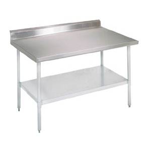 John Boos FBLGR5-2424 24"x24" Stainless Work Table 5" Riser Galvanized Undershelf