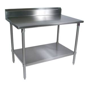 John Boos ST6R5-3072SSK-X 72"x30" All Stainless Worktable With 5" Riser And Undershelf