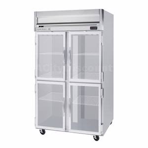 Beverage Air HFS2-1HG 49 CuFt Horizon LED Glass 4-Door Reach-In Freezer S/S Int.