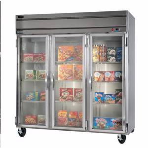 Beverage Air HFPS3-5G-LED 74 CuFt Horizon Spec Series LED Glass Door Reach-In Freezer