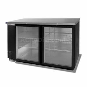 Beverage Air BB58G-1-B-LED 23.8 CuFt Two-Section Backbar Glass Door Cooler w/ LED
